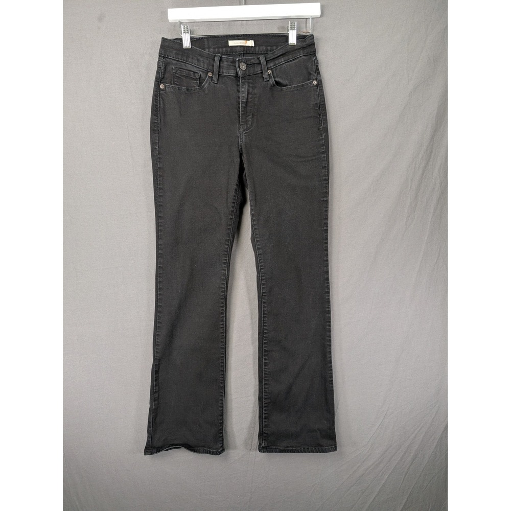 Levi Strauss Bootcut Jeans Womens 6M W28 L32 Black Denim Classic Stretch